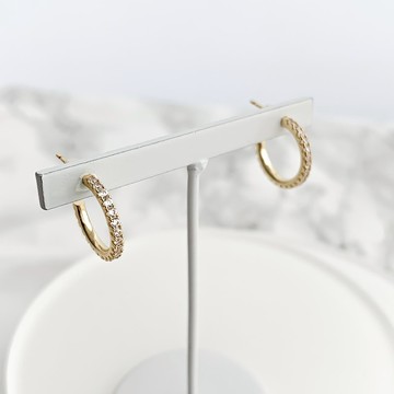 耳環 霧面銀色纏繞環形耳環