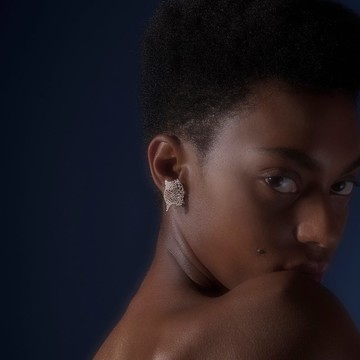 煙花盛放鍊條耳環