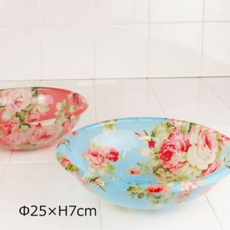 洗面器 アクリル 洗面ボウル おしゃれ バスボウル 風呂桶 F25 H7cm 耐熱60 カプリローズ カプリローズブルー 全2色 通販 Lineポイント最大1 0 Get Lineショッピング