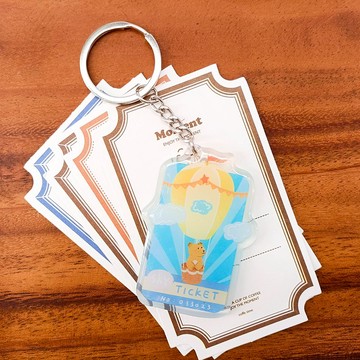 PP621_票卷小熊G/晶透吊飾