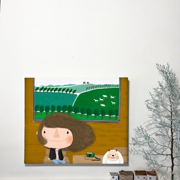 無框畫_Dolly(朵力)最美的風景在途中/荷恩蒸汽火車