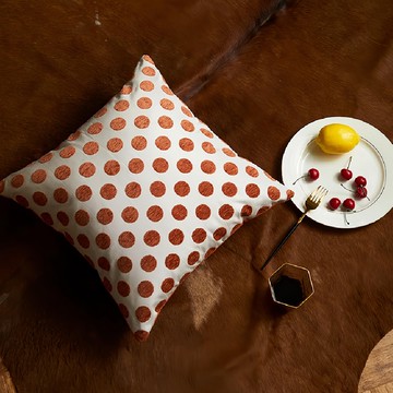 KUIBAO 快豹生活 Han圓點幾何純色抱枕皮套  45 x 45cm  雪尼爾圓點