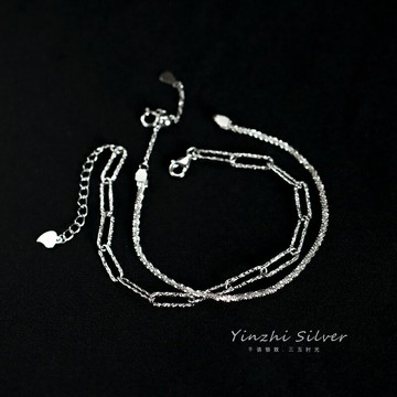 925S925銀滿天星手鏈ins小眾設計高級感女生首飾閨蜜冷淡風簡約手