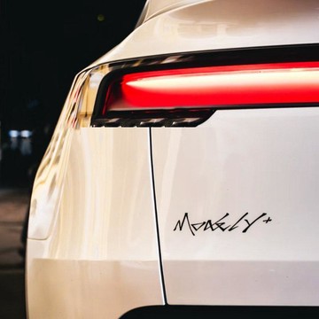 Model y 煥新配件 改裝 內裝🔥適用於TESLA特斯拉全系列賽博車貼Model3ModelY尾標貼紙手寫體