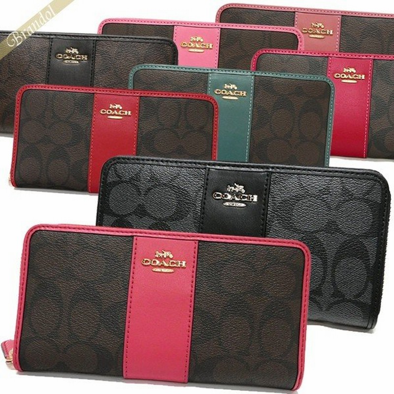 コーチ 長財布 Coach 財布 レディース ラウンドファスナー シグネチャー ストライプ ブラウン ブラック 各色 F 通販 Lineポイント最大0 5 Get Lineショッピング