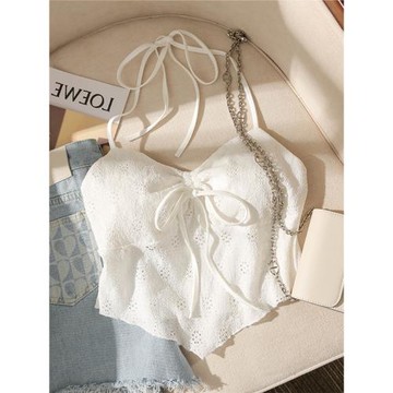 歐美ins風吊帶背心女夏外穿性感辣妹綁帶設計感打底抹胸上衣外穿