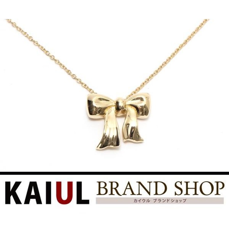 ティファニー ネックレス リボンネックレス イエローゴールド Yg K18yg アクセサリー 新品同様品 Saランク 中古 通販 Lineポイント最大0 5 Get Lineショッピング