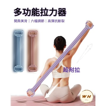 【台灣現貨🔥隔日到】多功能拉力器 6檔可拆卸拉力帶 阻力帶 瑜珈 健身 瑜伽 拉力繩 腹肌帶 彈力帶 健身器材