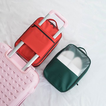 鞋包收納包大容量鞋子收納旅游運動便攜收納包三雙pu旅行裝鞋包