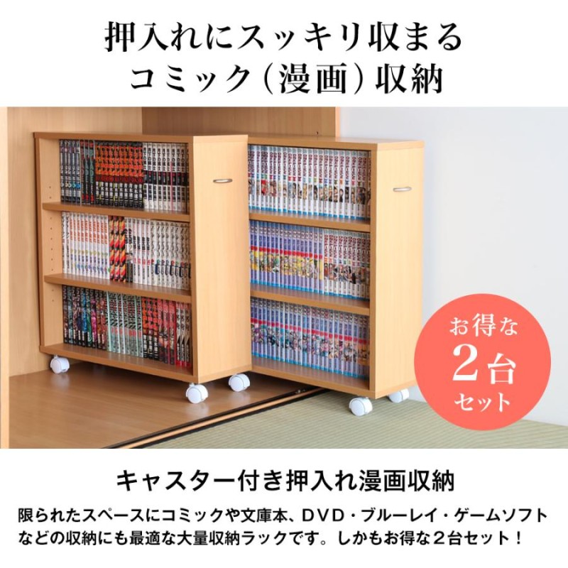 美品 本棚 コミックラック キャスター付き 収納 2台セット キャスター付きコミックラック 2台セット | 全ての商品 | JAJAN