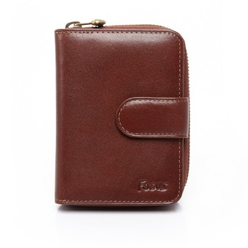 FOCUS經典原皮10卡透明窗拉鏈女中夾(FTC3309)