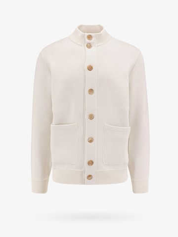 Virgin wool and cashmere cardigan with maxi pockets - BRUNELLO CUCINELLI - gender_Man