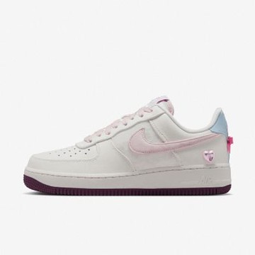 Nike 休閒鞋 W Air Force 1 07 女鞋 白 粉紅 蝴蝶結 愛心 情人節 IQ4937-161
