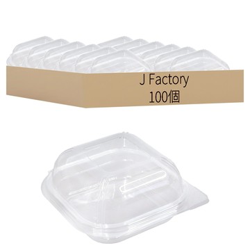J Factory 透明甜點烘焙包裝容器  1個  100個裝