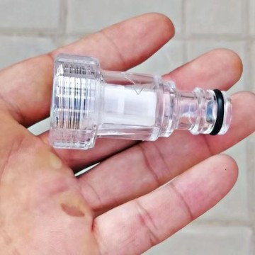 【台灣發貨】家用高壓洗車機配件進水管塑料透明過濾器螺母水槍過濾網機活接頭LJL