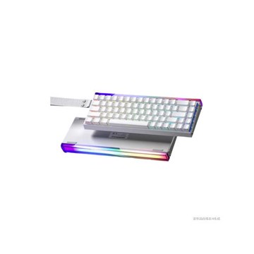 AULA/狼蛛hero68磁軸機械鍵盤RT0.01高性能粉色漸變有線電競游戲