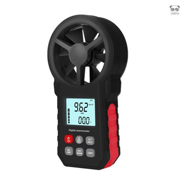 便攜式手持風速計 LCD背光風量計 天氣數據收集戶外航行衝浪釣魚風速計 出貨不帶電池 黑色