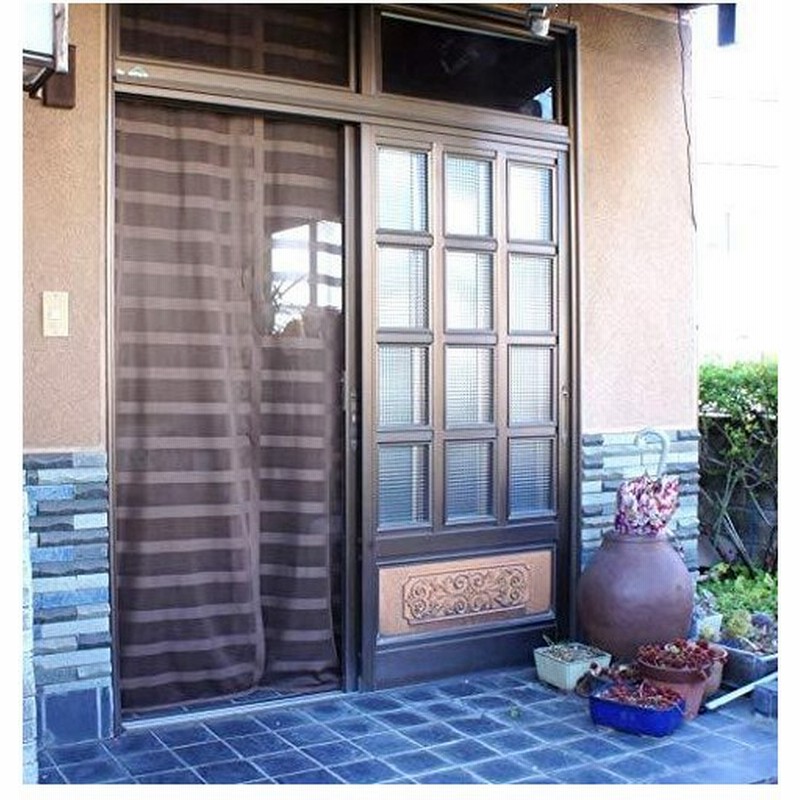 虫除け 玄関 のれん 玄関用虫よけのれん ブラウン 通販 Lineポイント最大0 5 Get Lineショッピング