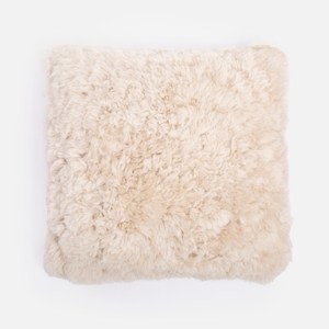 查莉羊毛羽毛抱枕50x50cm 芒草棕