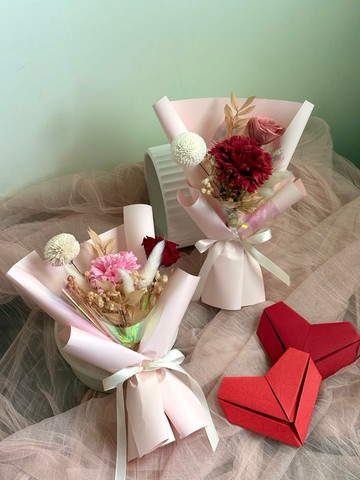 【恬然之愛 花束】母親節 永生乾燥花禮 香皂花 花禮 花束
