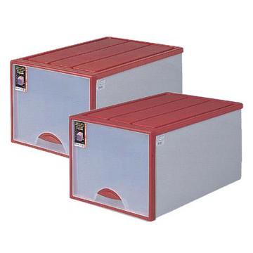 KEYWAY抽屜整理箱/KL929/紅/2個/組