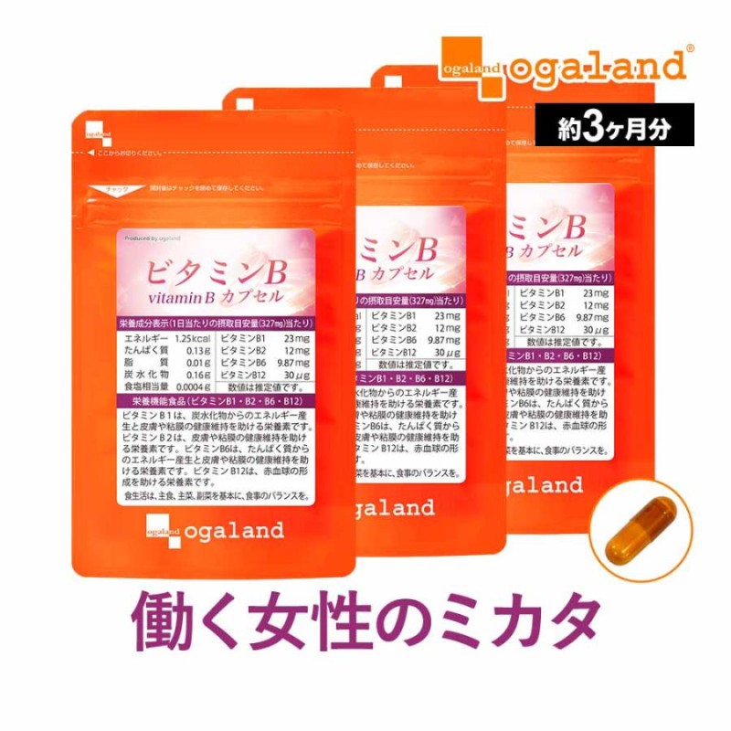 ビタミンB サプリ 約3ヶ月分 葉酸 ビタミンB1 ビタミンB2 ナイアシン サプリメント 皮膚や粘膜の健康維持を助ける 栄養機能食品 |  LINEブランドカタログ