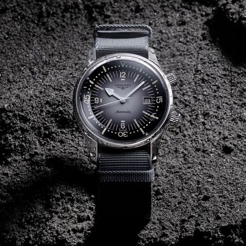 LONGINES 浪琴 Legend Diver 深海潛將復刻版潛水錶-42mm/灰 L37744702