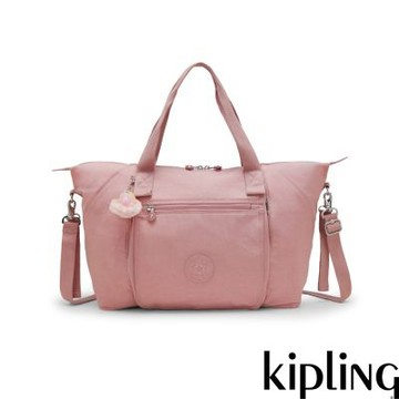 Kipling 淺霧粉手提側背媽媽包-NEW ART M BABYBAG