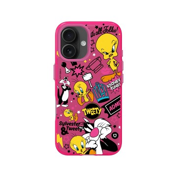 iPhone 16 Clear 粉漾桃 - 樂一通 Looney Tunes - 搗蛋系列-崔弟