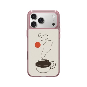 iPhone 17 Pro Max Clear (相機按鈕) 晶醺玫 - ilovedoodle (Lim Heng Swee) - Coffee Cat: 窩最溫暖