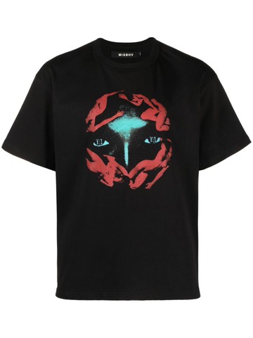 MISBHV - Obsession graphic-print T-shirt - men - Cotton - XS - Black