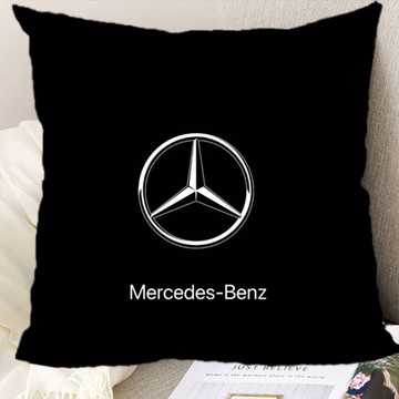 【台灣公司 可打統編】奔馳專用抱枕頭車用靠墊可拆洗4S店禮品靠背汽車標靠枕套定制腰靠 c7162