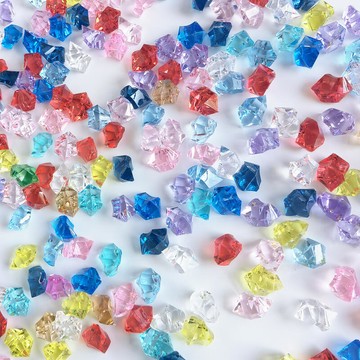 仿真假冰塊塑料石亞克力冰塊透明晶瓷畫配件彩色水晶石亞克力散珠