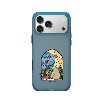 iPhone 17 Pro Max Clear (相機按鈕) 夜幕藍 - 咻咻熊 XiuXiubear - 窗裡的日月