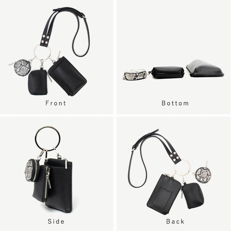 【新品タグ付】RIPVANWINKLE スマホショルダー ショルダーバック sale リングショルダーバッグ レディース 3連バッグ スマホ