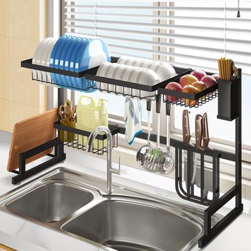 【清倉】不銹鋼廚房水槽置物架瀝水架多功能水池臺面碗盤架收納架