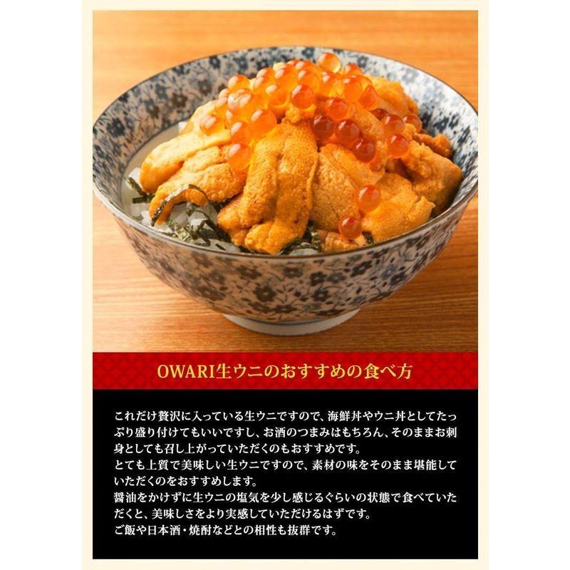 尾張まるはち うに 無添加 冷凍 生ウニ 刺身用 ミョウバン不使用 1kg(100gx10P)