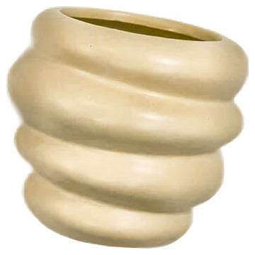 韓系陶瓷刷具收納筆筒 - 11.5x10cm  奶油白  1個