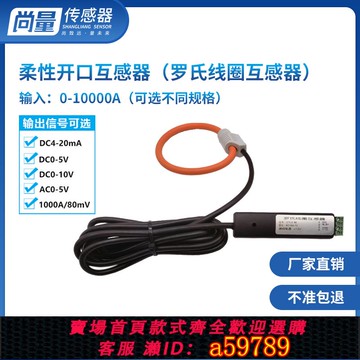 【全網低價 可打統編】羅氏線圈電流互感器 傳感器1KA/80mV直流4-20ma/0-5V/10V帶積分器