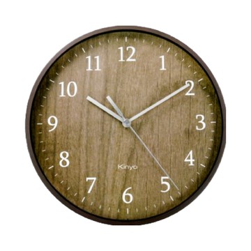 Kinyo 自然風木紋掛鐘  CL-155 顏色隨機