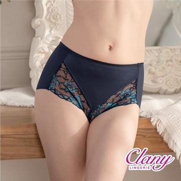 【可蘭霓Clany】 台灣製無痕蕾絲速乾透氣舒適 L-2XL 內褲 貴族藍鑽 5958-57