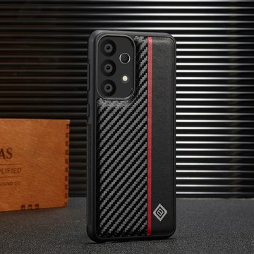 利殼碳纖維紋皮質 商務手機殼 適用於三星 A71 A54 A53 A52S A51 M70S M40S保護殼 防摔手機套