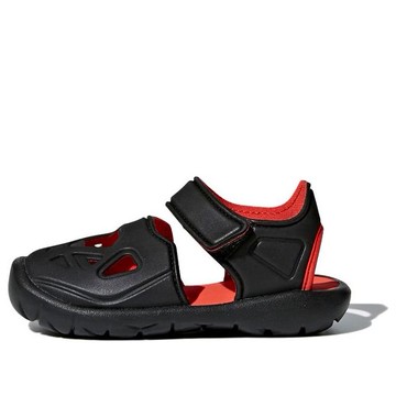 (TD) adidas neo Fortaswim 2 Black Red Sandals 'Black Red'