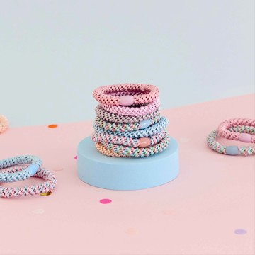 【L. ERICKSON 官方旗艦】粗版 彈力髮圈 8入 〈芭蕾粉〉