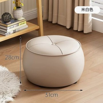 矮凳 圓凳 玄關換鞋凳 客廳沙發茶几凳 皮質南瓜凳 軟包舒適