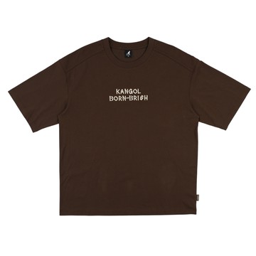 KANGOL 短T 咖啡 字母 涼感 微落肩 短袖 中性 6625101002
