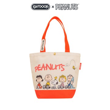 聖誕交換禮物【OUTDOOR】SNOOPY聯名款購物袋-米白色 ODP19F06BG