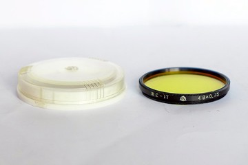 ZhS-17 49mm 黃色鏡頭濾鏡 49.5x0.75 49x0,75 USSR LZOS 適用於 Helios-44-2 盒裝