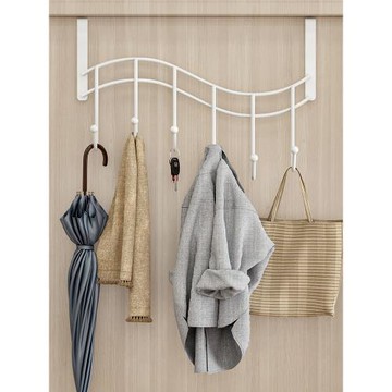 門后掛鉤衣架衣服收納神器免打孔墻上置物架臥室門上壁掛式衣帽架