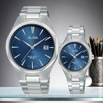 ALBA 雅柏 PRESTIGE 八角時尚對錶 雙12購物節 送禮首選-40+30mm (AS9U57X1+AH7DN9X1)